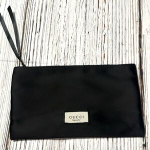Gucci beauty  satin makeup bag